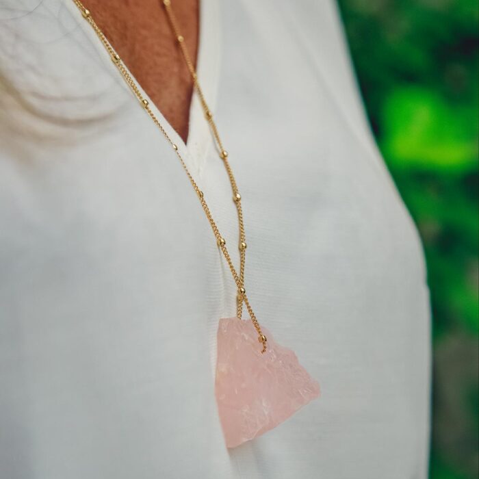 Colar Dou Gávia Quartzo Rosa - Imagem 2