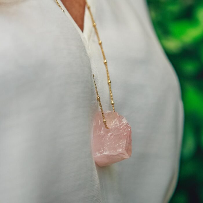 Colar Dou Gávia Quartzo Rosa - Imagem 3