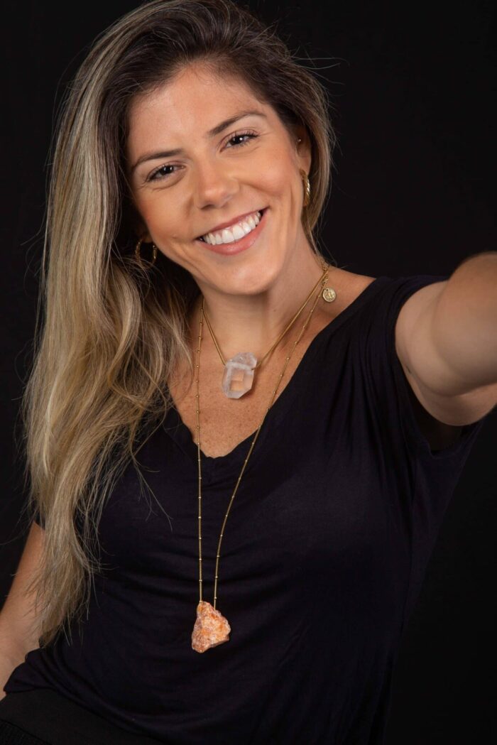 Colar Dou Gávia Calcita Laranja - Imagem 2