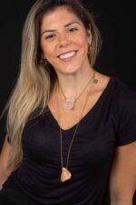 Colar Dou Gávia Calcita Laranja