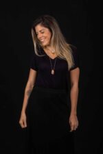 Colar PR Gávia Calcita Laranja - Imagem 3