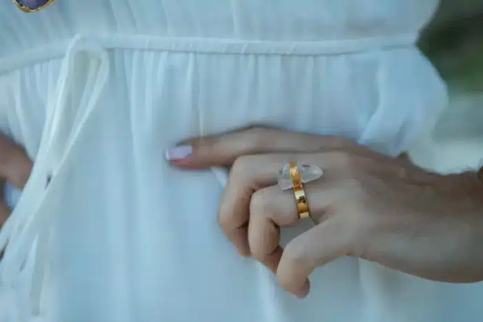Anel Dou Aro Cristal - Imagem 2