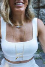 Colar Andina Cristal Dourado - Imagem 3