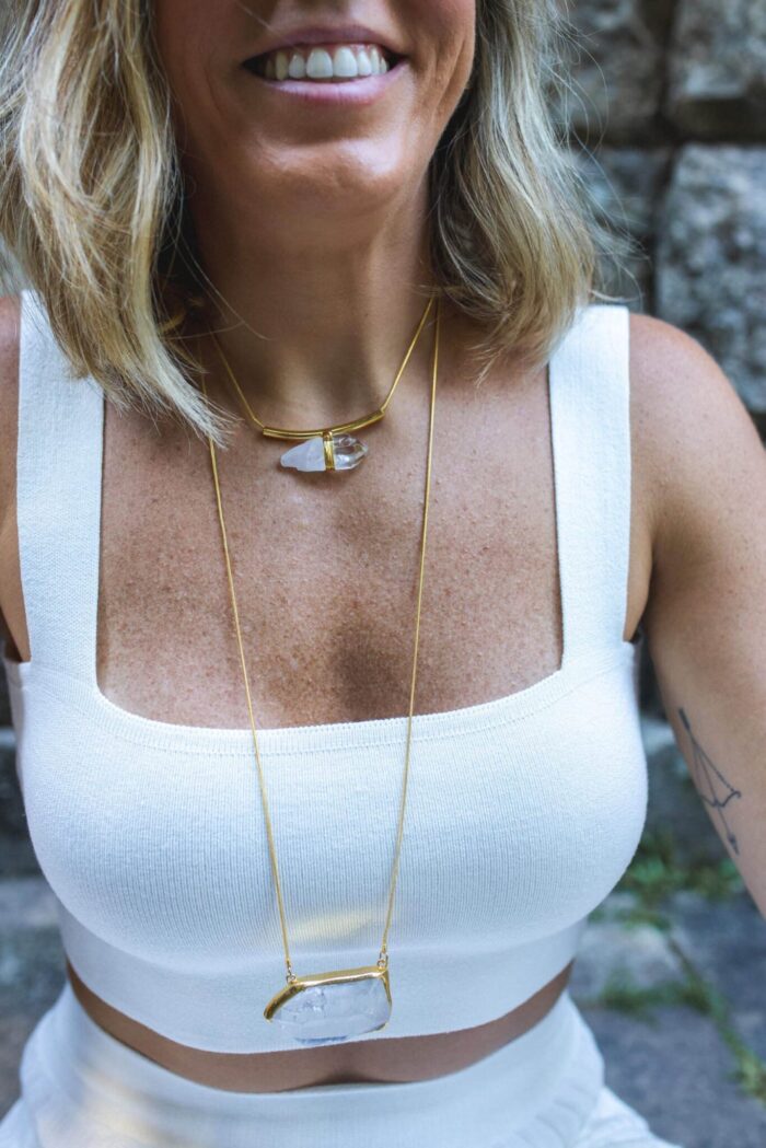 Colar Andina Cristal Dourado - Imagem 3