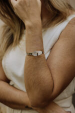 Pulseira Aro Cristal Prateado