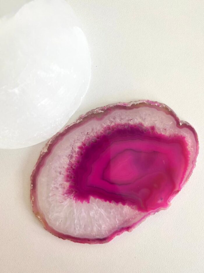 Porta Copo Chapa de Agata Rosa - Imagem 1