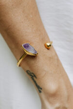 Pulseira Mali Ametista Dourada