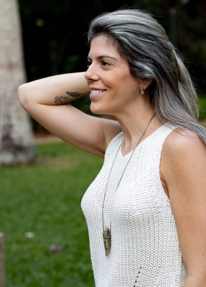 Colar PR Bruto Cianita Verde - Imagem 3