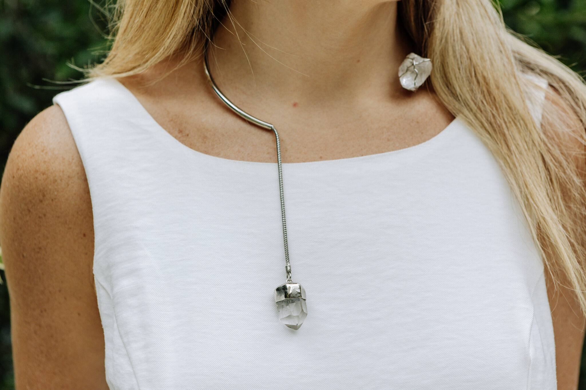 bene-385 Choker Amy Cristal Prateado - Imagem 1