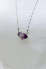 Colar Stone Ametista Prateado - Imagem 3