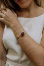 Pulseira Stone Rubi Dourado - Imagem 2