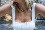 Colar Andina Cianita Azul Dourado - Imagem 2