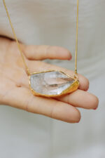 Colar Stone Cristal Dourado - Imagem 2