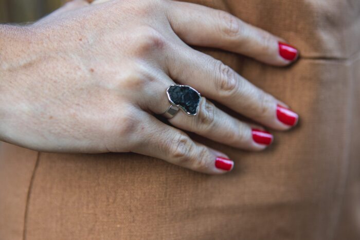 Anel PR Stone Turmalina Negra - Imagem 2