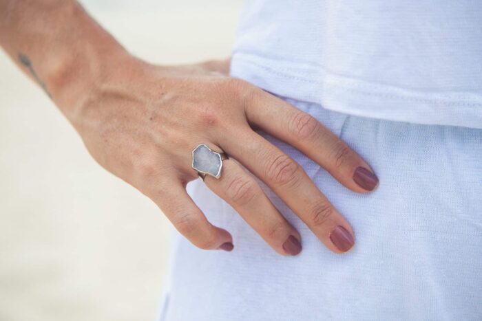 Anel PR Stone Quartzo Rosa - Imagem 1