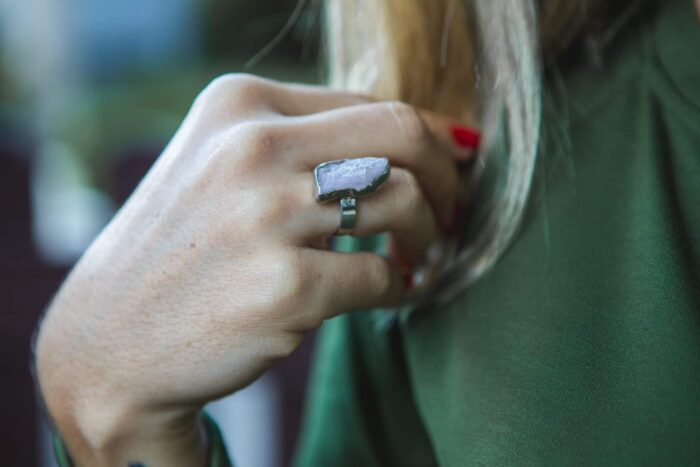 Anel PR Stone Quartzo Rosa - Imagem 2