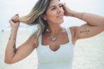 Colar Andina Água Marinha Prateado - Imagem 2