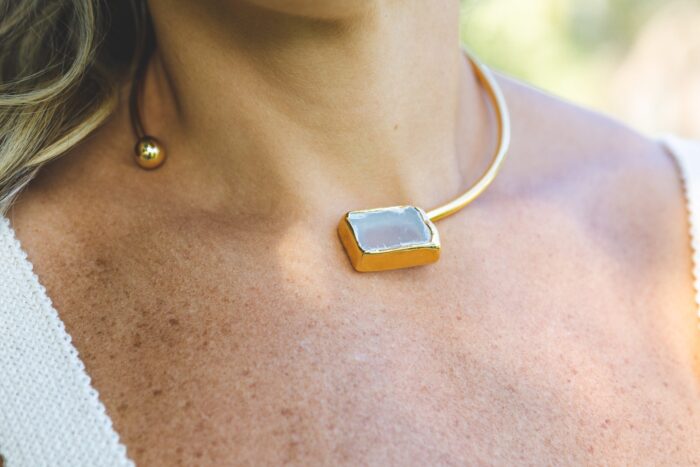 Choker Dou Stone Calcita Ótica - Imagem 1