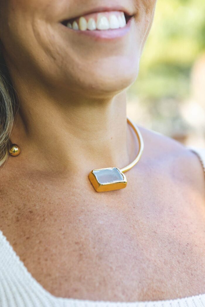 Choker Dou Stone Calcita Ótica - Imagem 2
