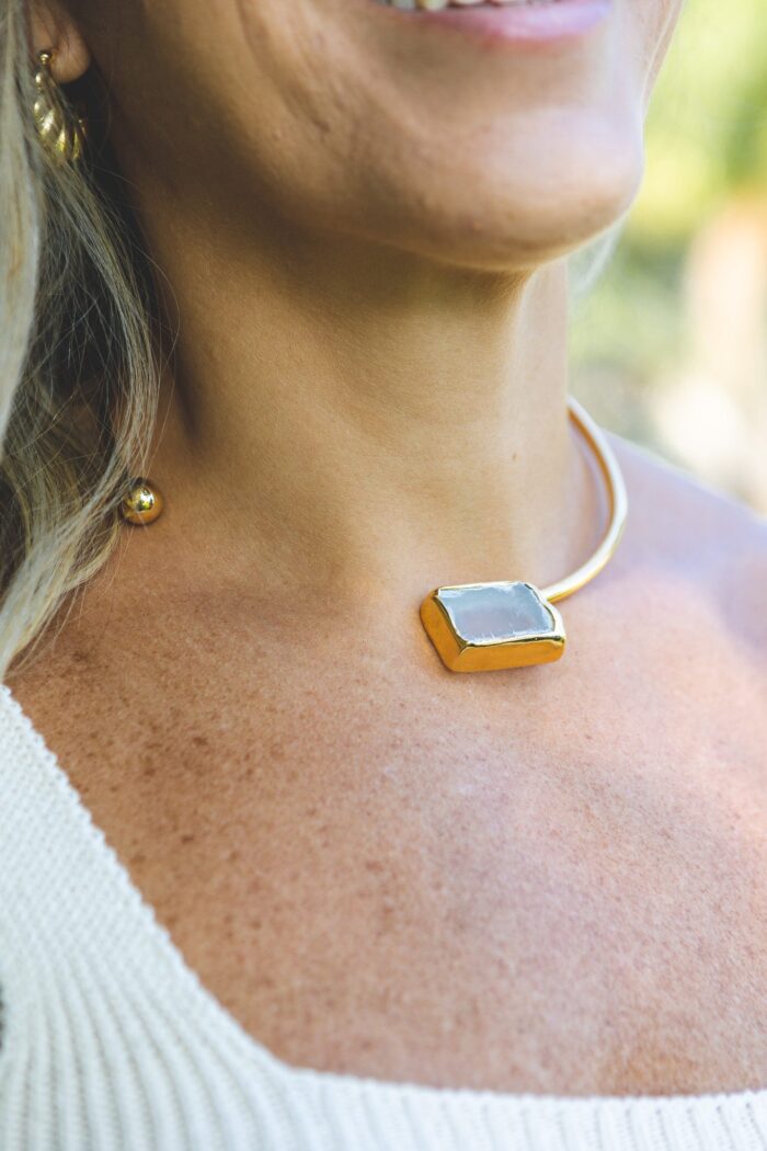 Choker Dou Stone Calcita Ótica - Imagem 3