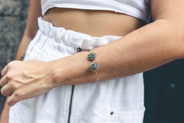 Pulseira Circle Pirita Dourado - Imagem 1