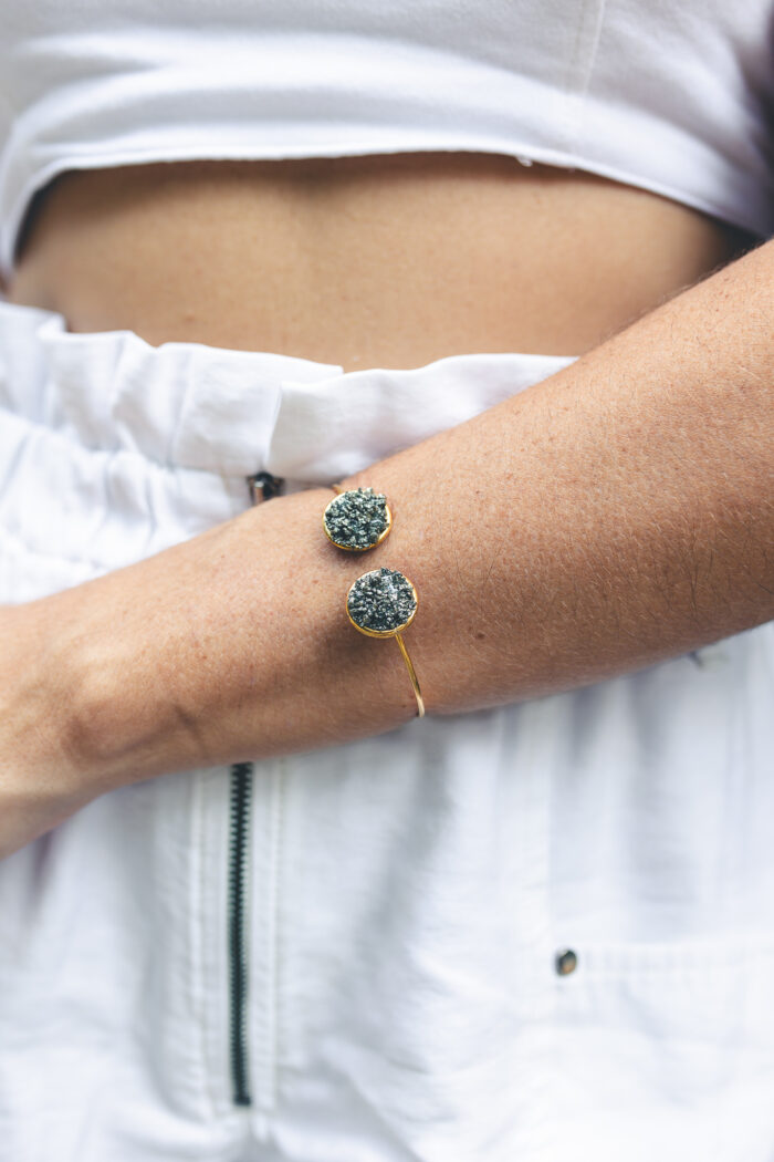 Pulseira Circle Pirita Dourado - Imagem 2