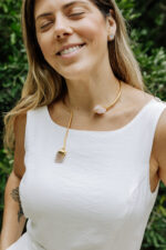 Choker Amy Quartzo Rosa Dourado - Imagem 3