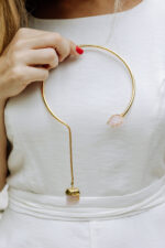 Choker Amy Quartzo Rosa Dourado - Imagem 2