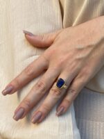 Anel Stone caixa Azurita Dourado - Imagem 2