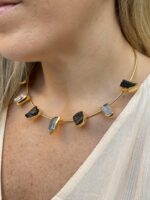 Choker Lead Turmalina com Cristal Dourado - Imagem 2