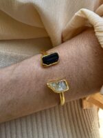 Pulseira Duo Turmalina com Citrino Dourado - Imagem 2