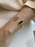 Pulseira Duo Turmalina com Cristal Dourado - Imagem 2