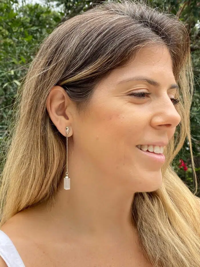 Brinco Hype Selenita Prateado - Imagem 2