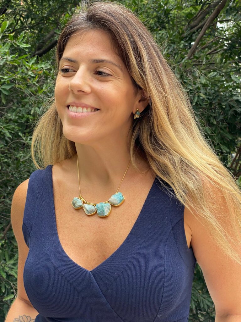 Colar Dou caixa Viena Larimar - Imagem 2