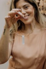 Choker Ondulada Selenita Dourado - Imagem 2