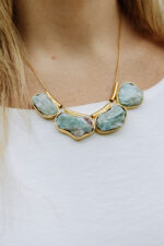 Colar Viena Larimar Dourado - Imagem 2