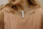 Choker Ondulada Selenita Prateado