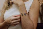 Pulseira Duo Cianita Azul Dourado
