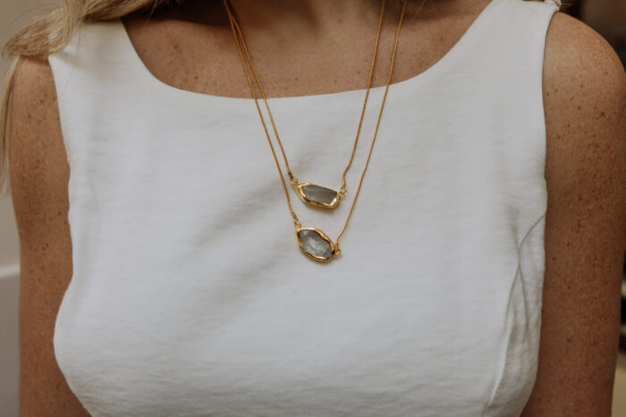 Escapulário Cristal Dourado - Imagem 2