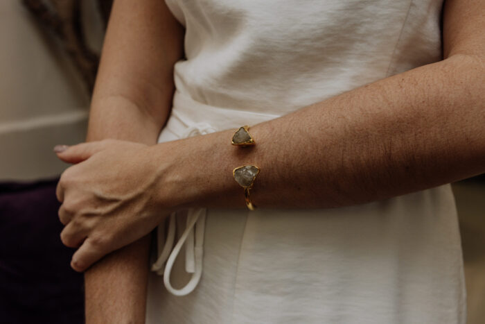 Pulseira Duo Citrino Natural Dourado - Imagem 2