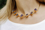 Choker Lead Ametista Dourado