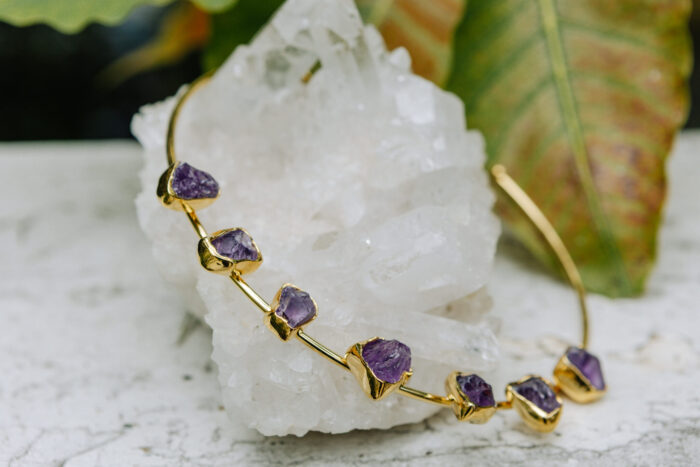 Choker Lead Ametista Dourado - Imagem 2