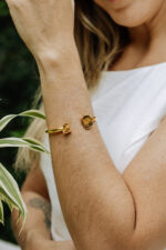 Pulseira Duo Olho de Tigre Dourado - Imagem 2