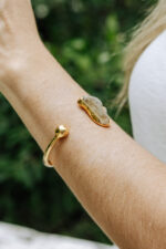 Pulseira Mali Citrino Natural Dourada - Imagem 2