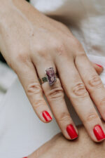 Anel Stone Rubelita Prateado