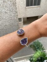 Pulseira Duo Ametista Prateada