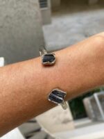 Pulseira Duo Turmalina Negra Prateada