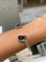 Pulseira Duo Turmalina Negra Prateada - Imagem 2